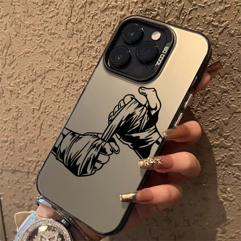 Boxe fille personnalisé galvanoplastie argent IMD coque de téléphone pour iPhone 11 12 13 14 15 16 Pro Max 16E 7 8 Plus X XS XR SE2 couverture