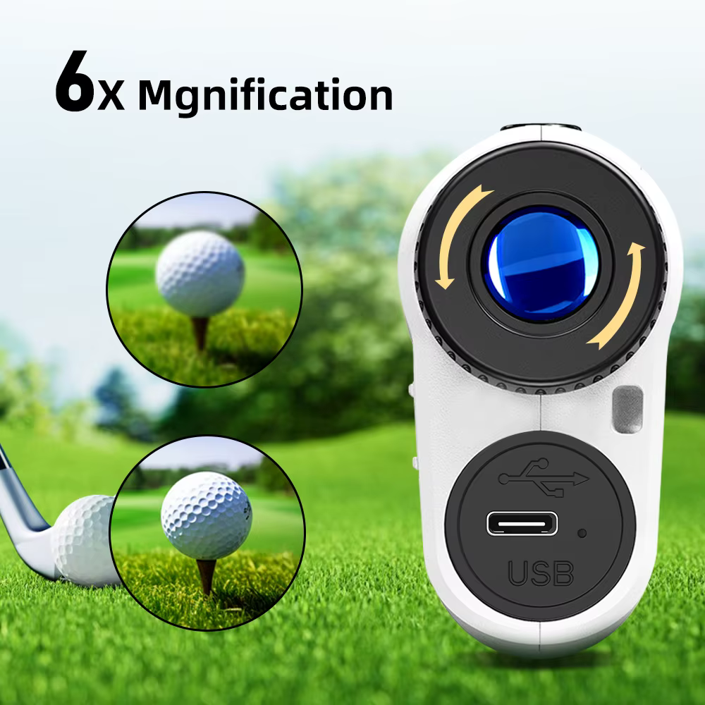 Télémètre laser de golf REVASRI rechargeable 600M/1000M avec grossissement 6X, télescope monoculaire pour sports de plein air