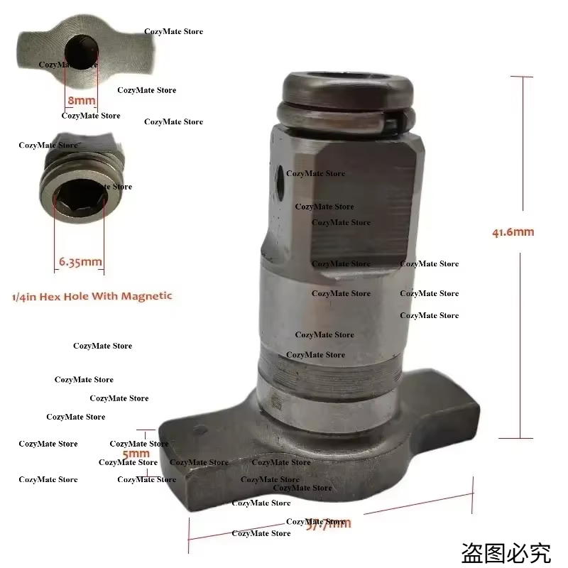 Enclume de broche H16mm pour clé à chocs | Arbre d'entraînement carré de 1/2 pouce pour Parkside Performance PASP 20-Li