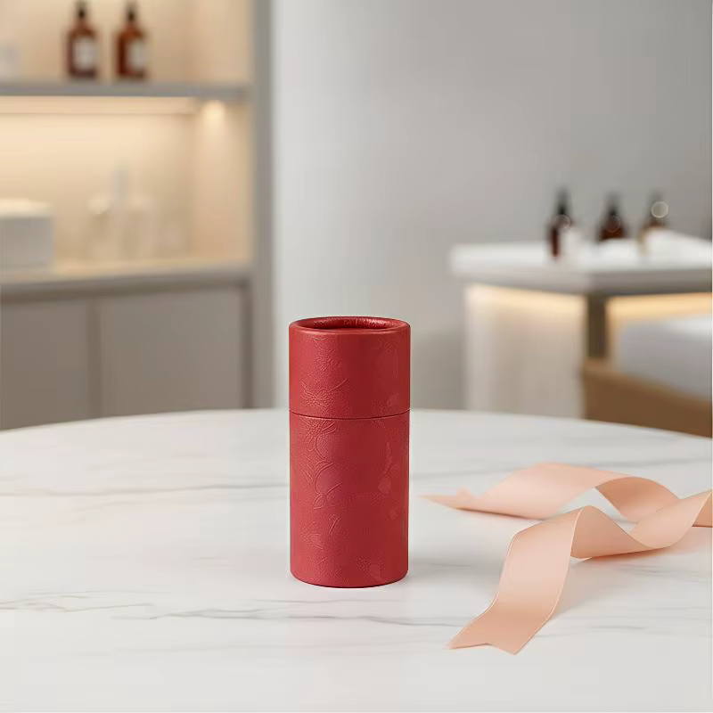 Boîte Cadeau Cylindrique Universelle - 1 Pièce Contenant en Papier Kraft pour Bouteilles d'Huiles Essentielles et Thé - Solution d'Emballage Écologique
