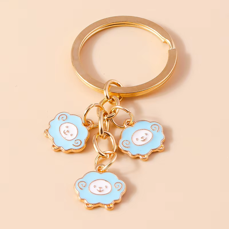 Aihua mignon émail mouton porte-clés Animal