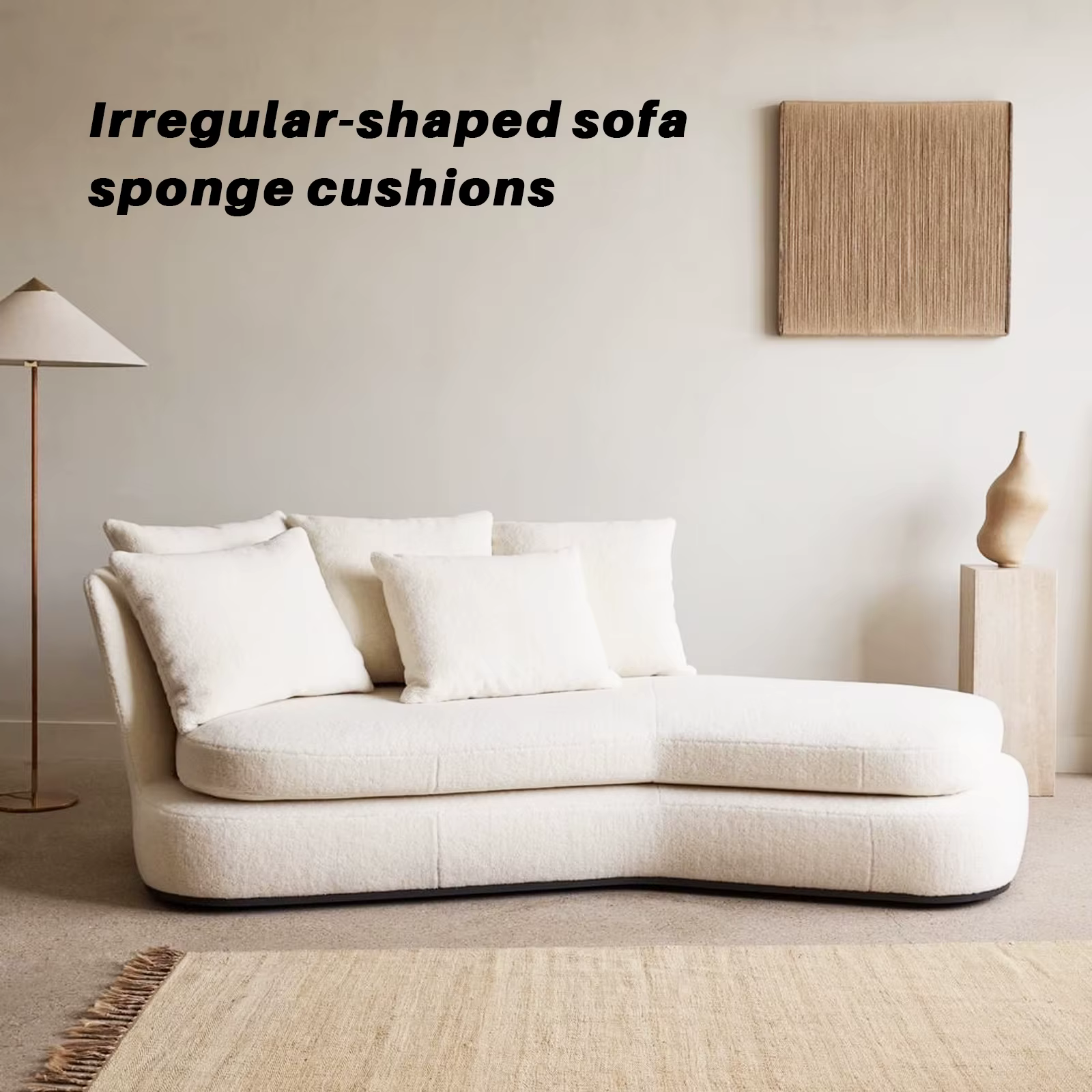 Coussin de remplacement en mousse blanche haute densité