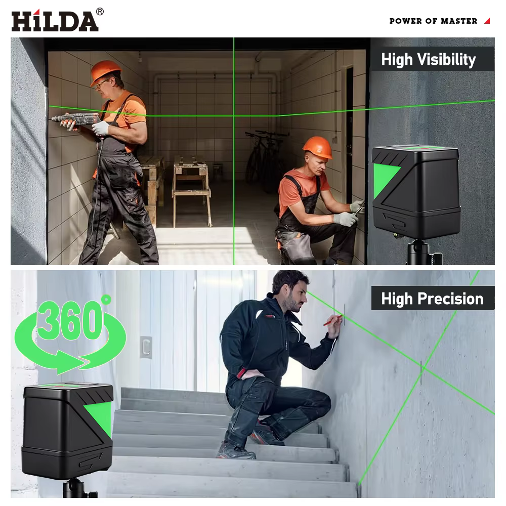 HILDA 2 lignes niveau Laser auto-nivelant faisceaux verts