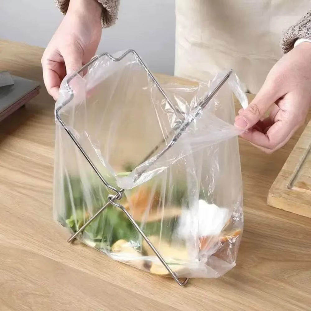 Nouveau support poubelle en acier inoxydable