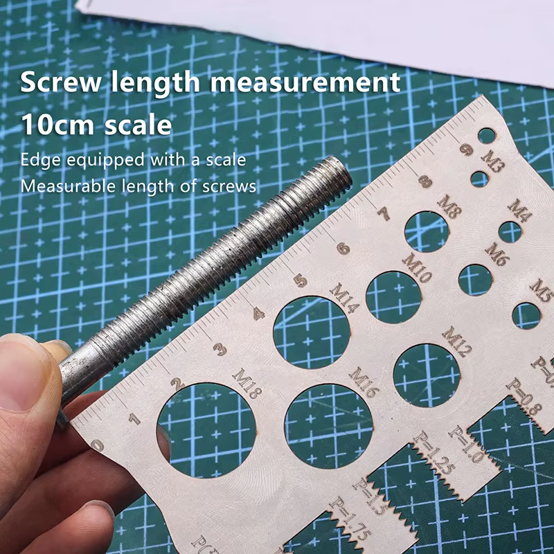 Jauge de mesure de pas de vis en acier inoxydable