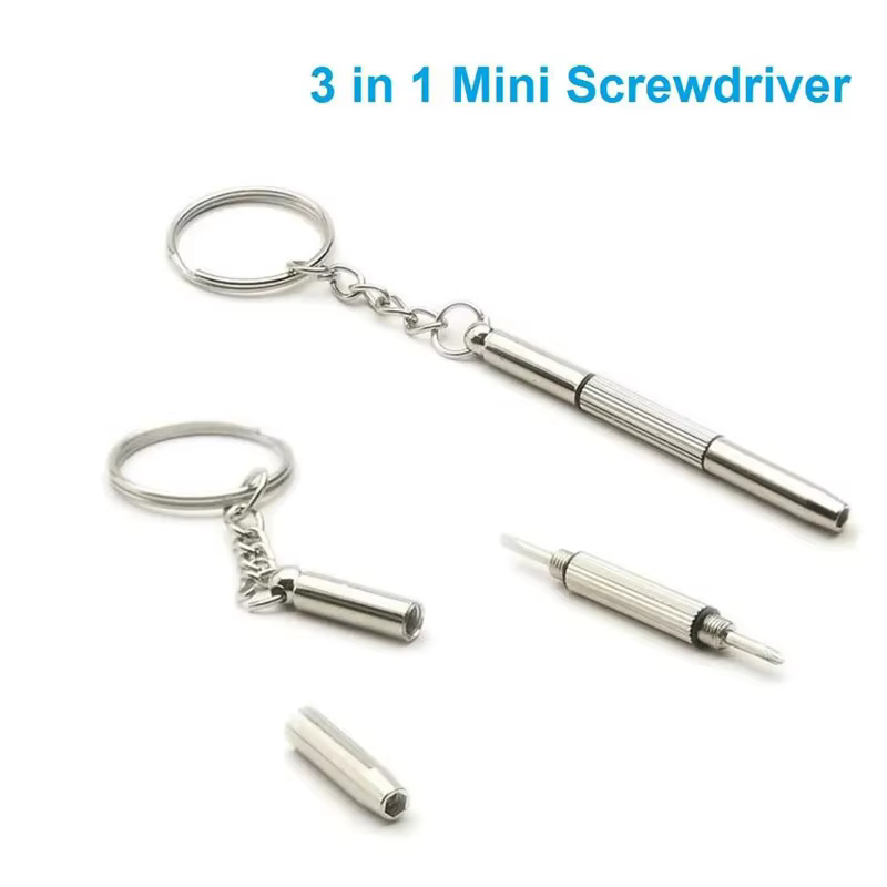 Mini tournevis 3 en 1, lunettes multifonctions portables
