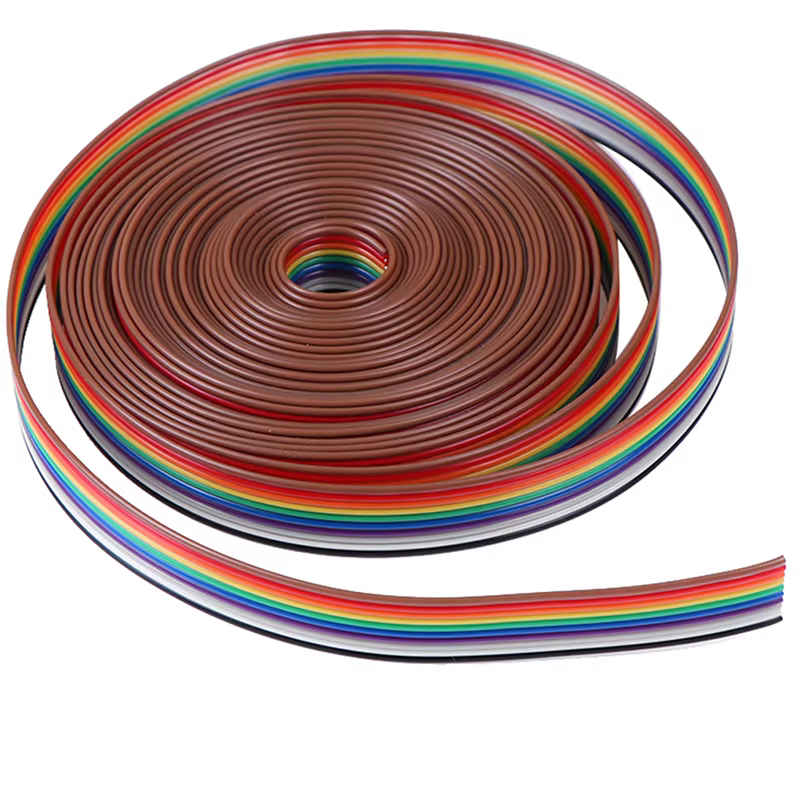 5 mètres 10P câble ruban câble 10 voies câble plat couleur arc-en-ciel ruban câble fil 5M