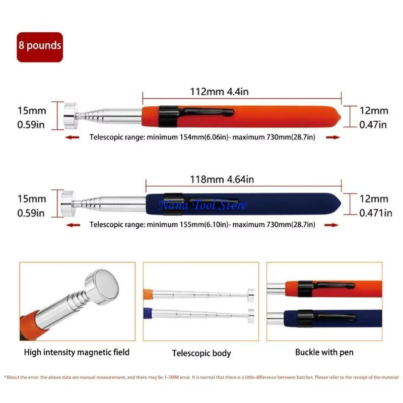 Outil ramassage magnétique télescopique 31GJ