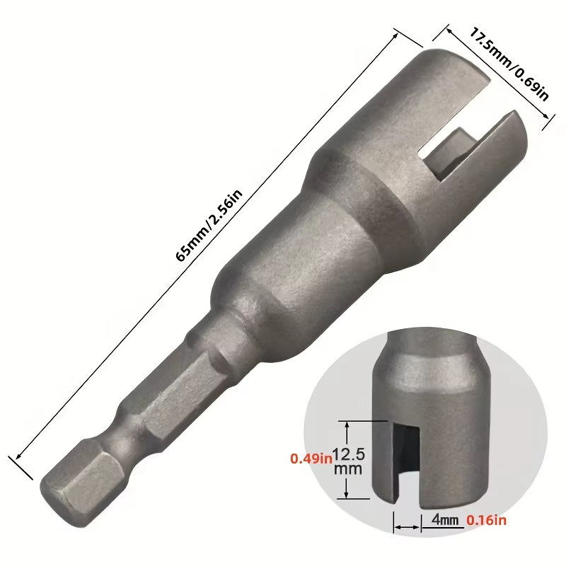 Clé à douille à trou papillon à fente naturelle, poignée hexagonale de 65mm, tournevis électrique, outil de douille d'écrou à oreilles