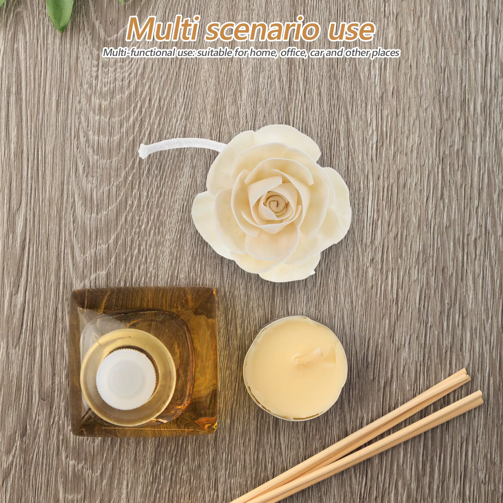 Diffuseur d'aromathérapie, décoration de maison, diffuseur de fleurs de voiture, salle de bains, désodorisant en coton aromatique, parfum Beige, décorations de bureau
