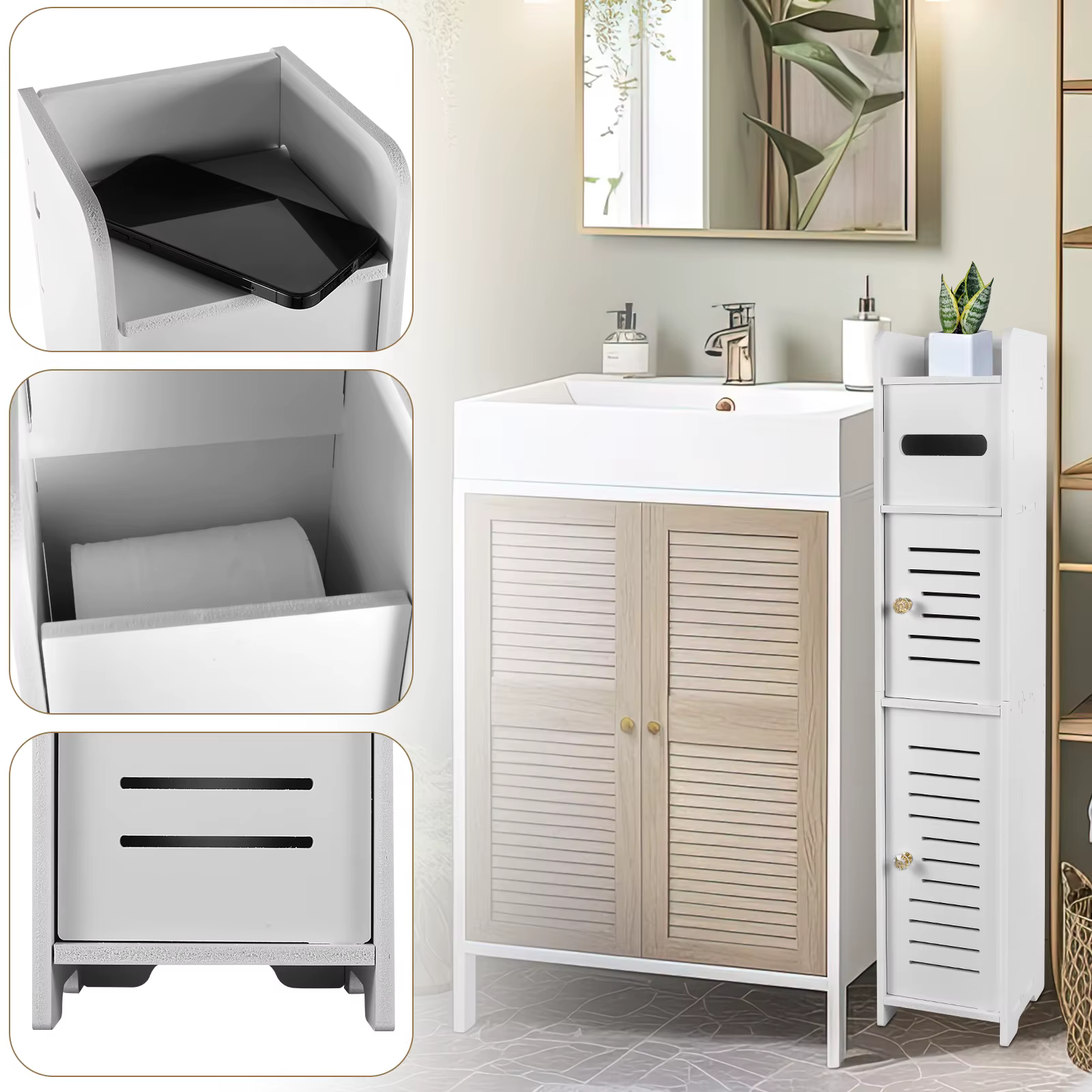 Armoire de rangement pour salle de bain