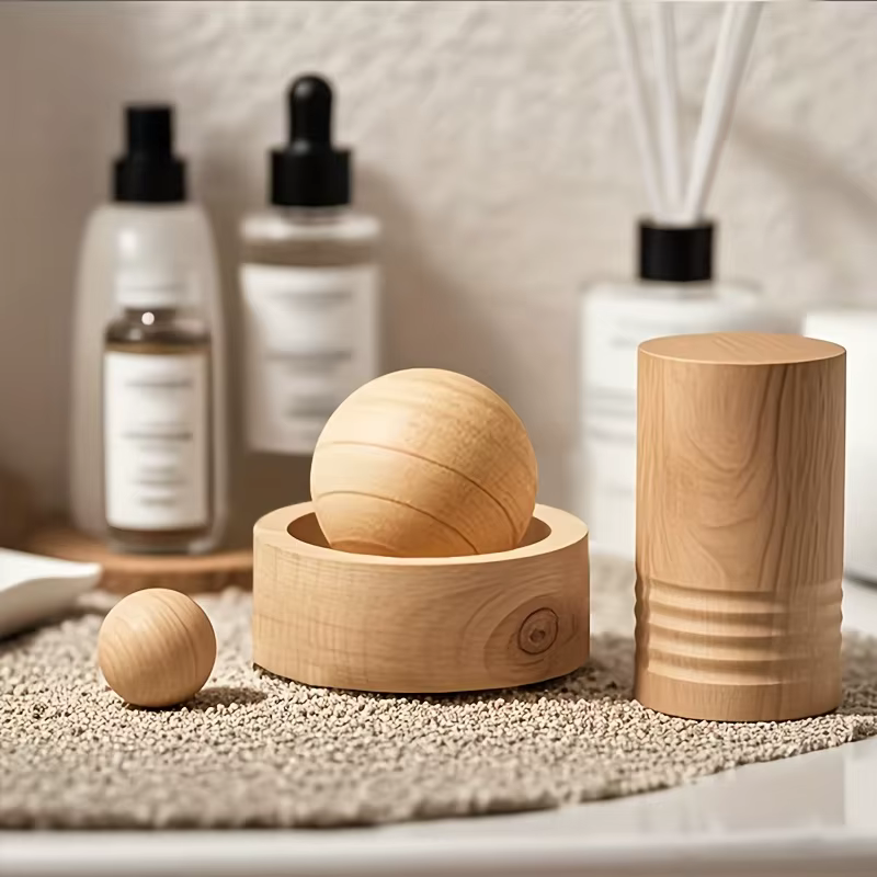 Diffuseur d'huiles essentielles pour voiture et maison – Mini diffuseur de parfum naturel mignon en bois adapté à la chambre à coucher, au salon et à la salle de bain