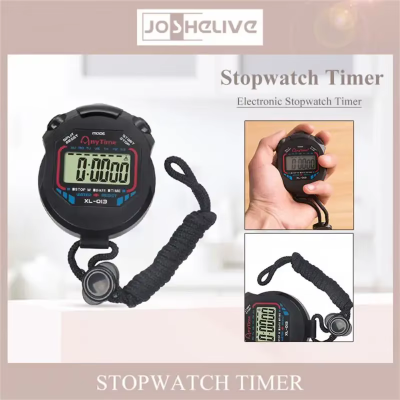 Chronomètre numérique professionnel classique avec écran LCD portable et cordon