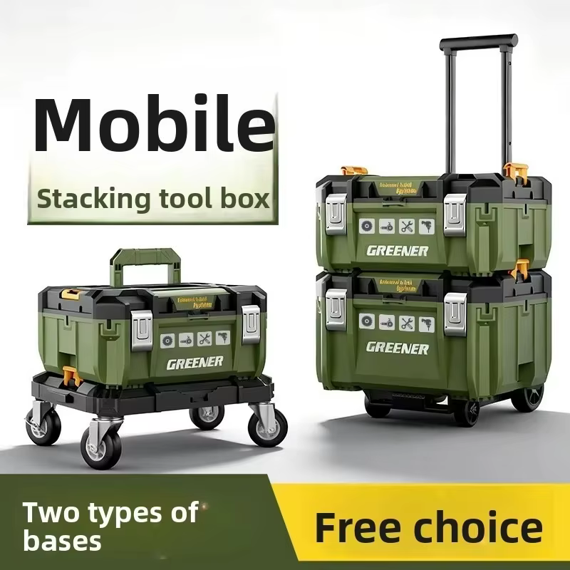 Ensemble de boîtes à outils empilables multifonctionnelles de grande capacité