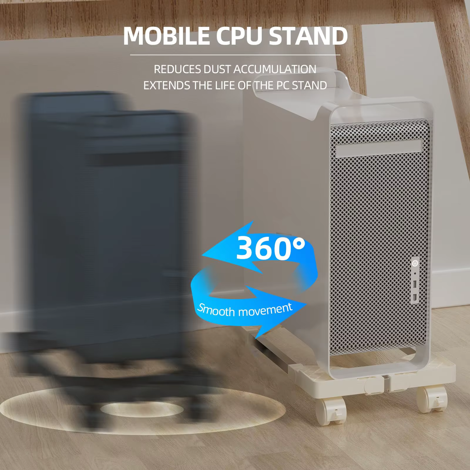 Support d'ordinateur pour tour de bureau, adapté à la plupart des accessoires de bureau de jeu sur PC, support de sol réglable pour processeur Mobile