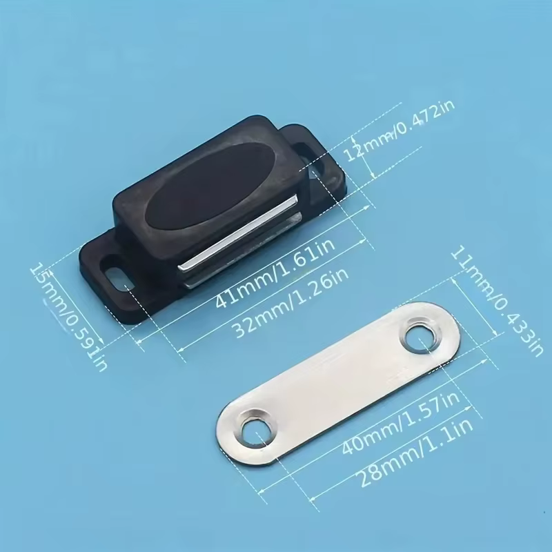 Lot de 12 fermetures magnétiques pour portes d'armoires de cuisine