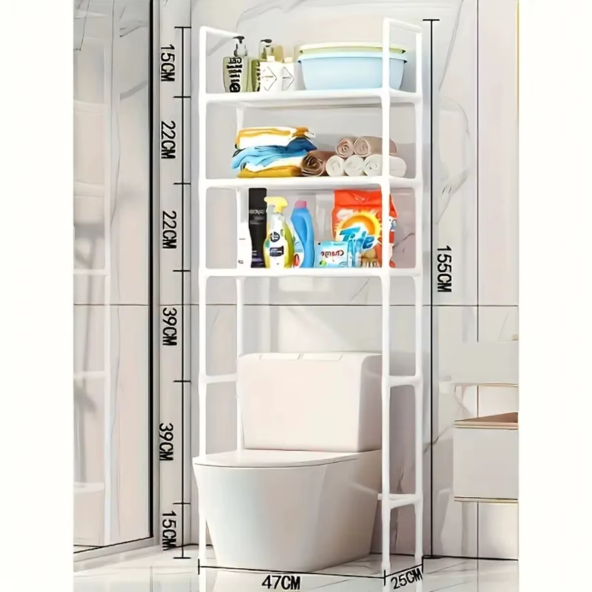 Étagère de rangement pour toilettes