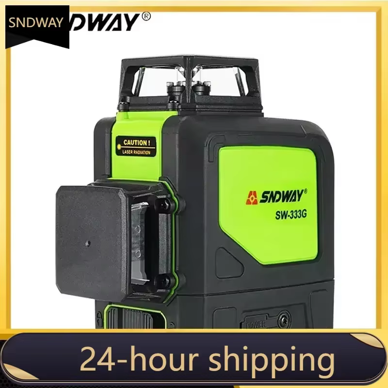 SNDWAY niveau Laser 12 lignes verticale horizontale haute précision automatique auto-nivelant 360 degrés rotatif croix faisceau vert Nivel