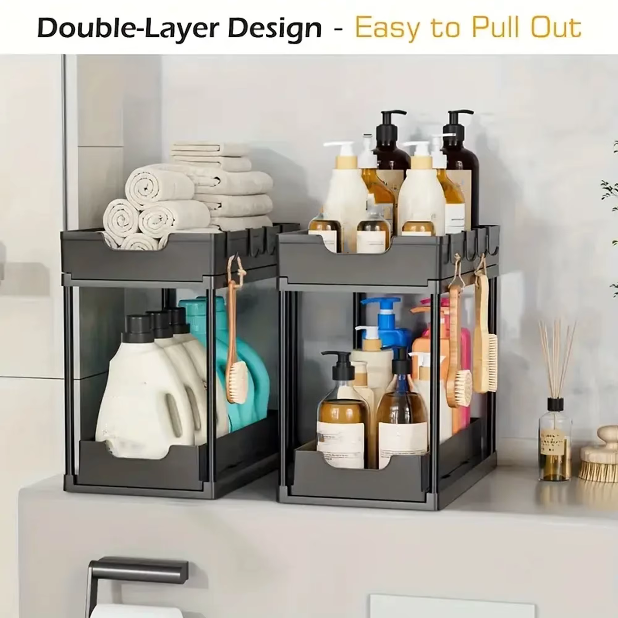 Étagère de rangement de cuisine à double couche