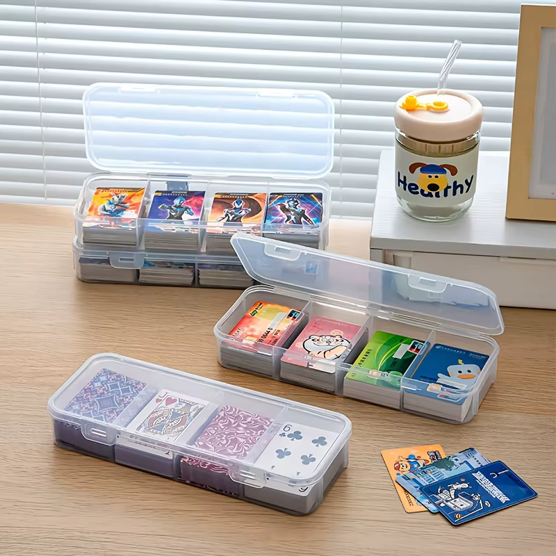 Boîte de rangement de cartes à 4 compartiments