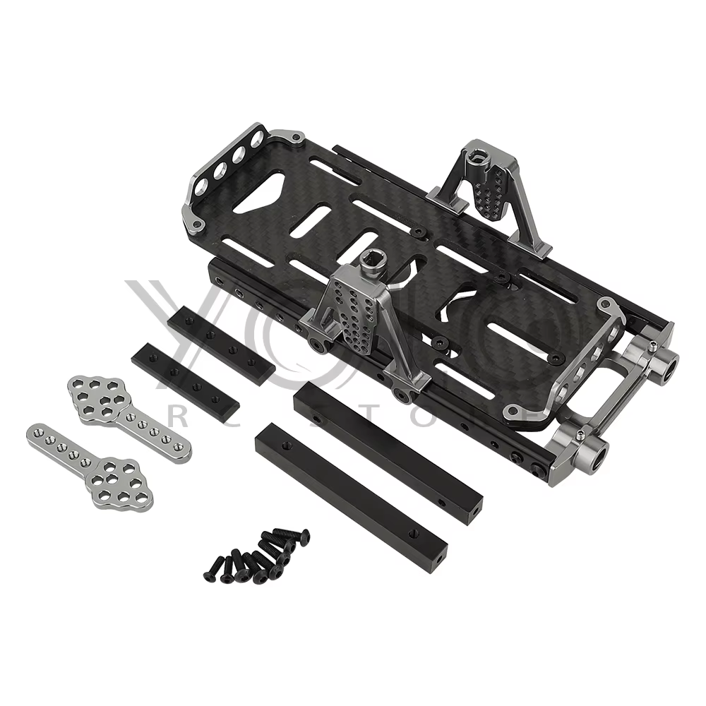 Kit de cadre de châssis en métal pour bricolage, tours d'amortisseur arc-en-ciel, mise à niveau vers SCX10, 6x6, 1/10 RC Inoler Axial SCX10, pièce modifiée, R64