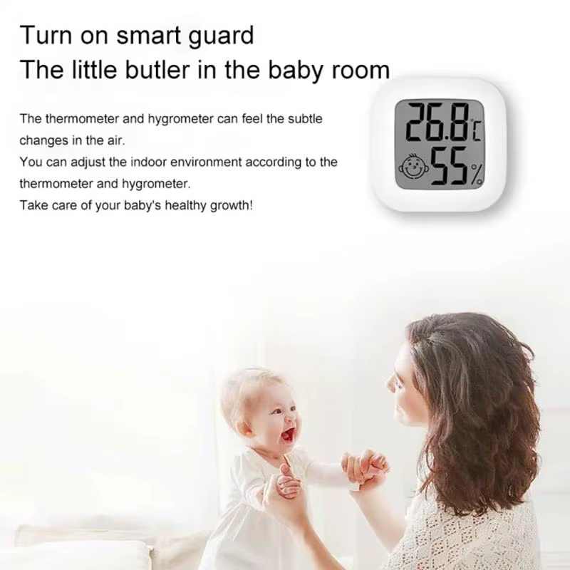 Thermomètre et hygromètre numérique LCD pour intérieur