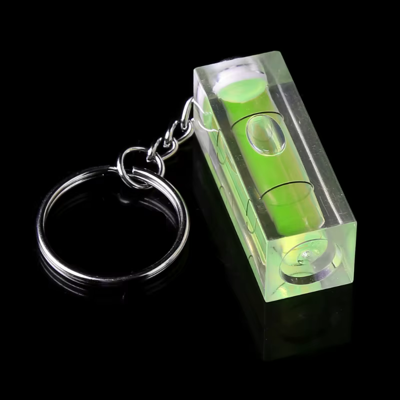 Mini niveau à bulle carré pour porte-clés, Gadget d'outil pour mur photos