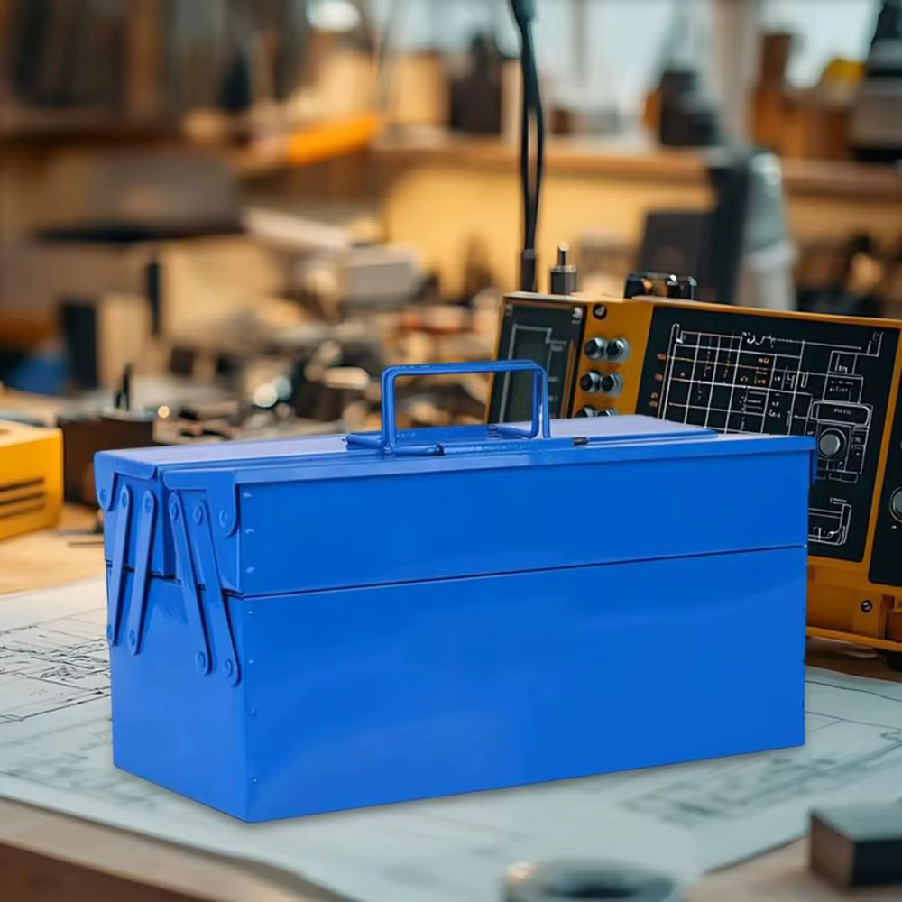 Boîte à outils métallique de grande capacité pour rangement embarqué