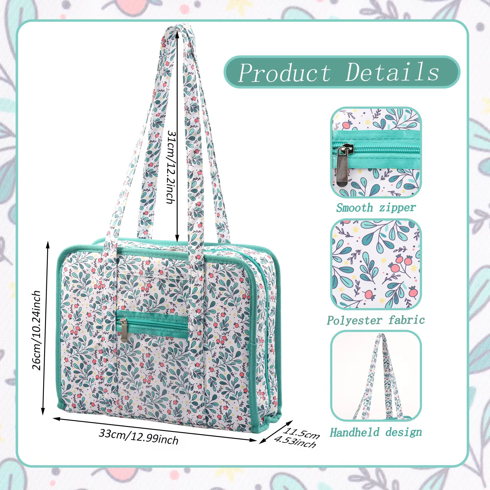 Sac de rangement pour fournitures de couture et d'artisanat
