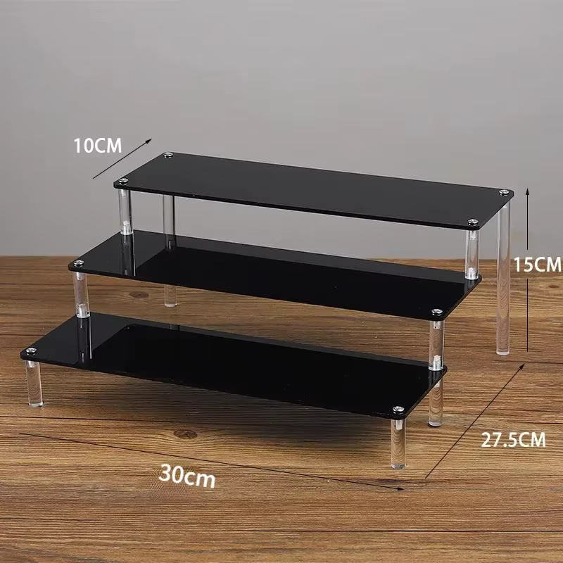 Présentoir en acrylique irisé à 1 à 5 niveaux, étagère sur support pour figurines, objets de collection, Cupcakes, parfums, décoration et organisation de bijoux