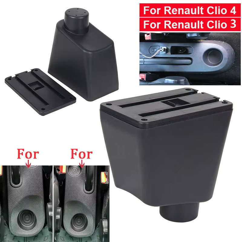 Accoudoir pour Renault Clio 4, accoudoir pour Renault Captur Clio 3 III IV, boîte de rangement automatique pour voiture, accessoires intérieurs dédiés à la voiture
