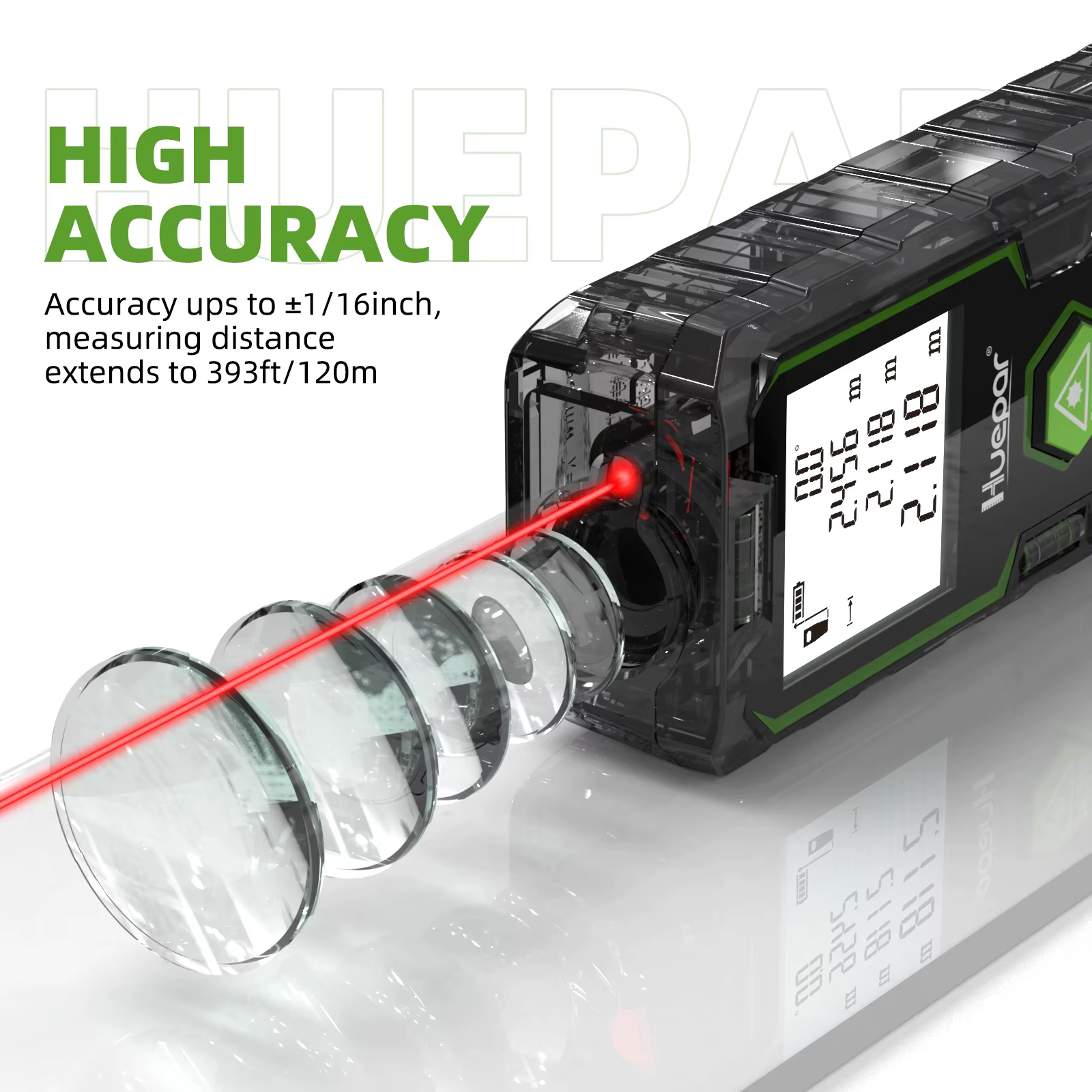 Huepar mesure de Distance Laser X6-50/100/120 M/In/Ft