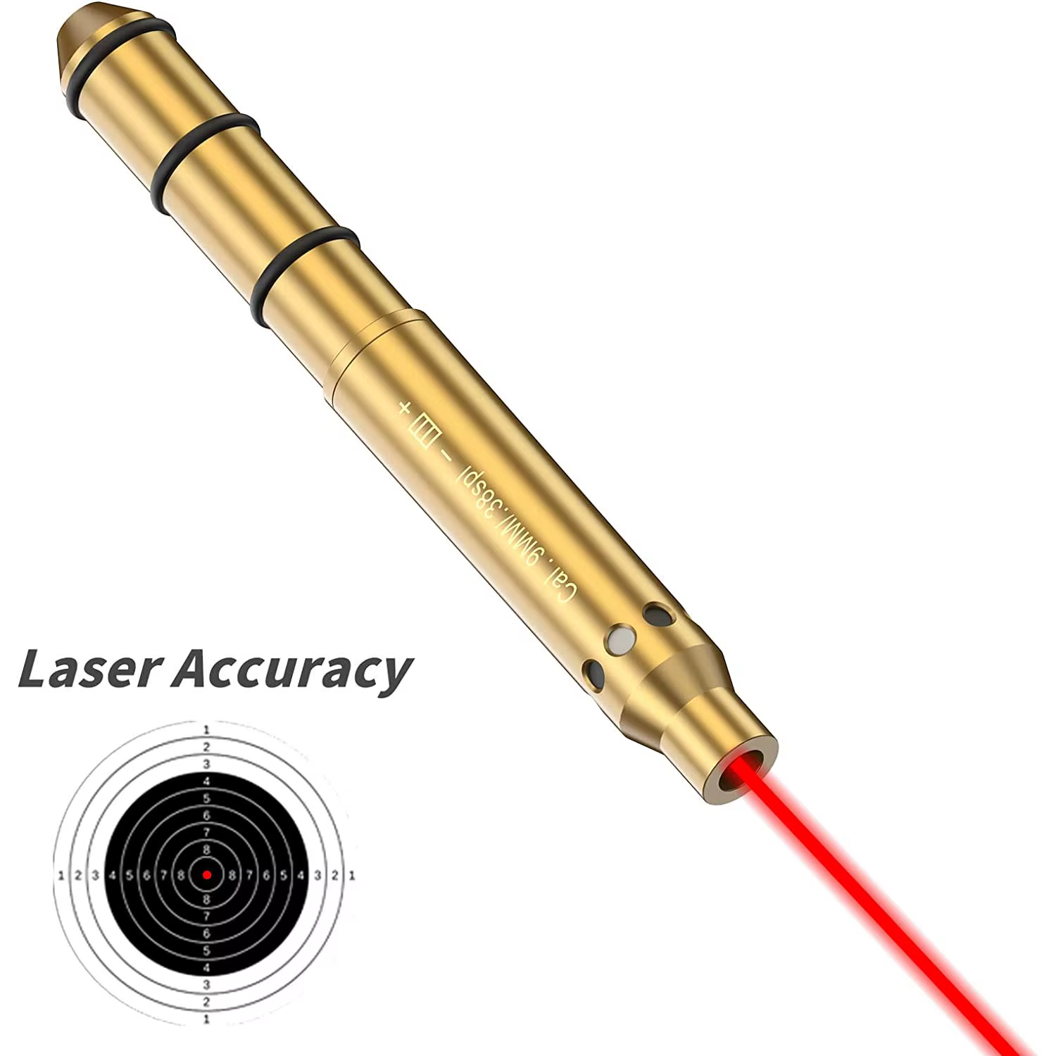 Visée d'alésage Laser rouge.22LR/.177Cal