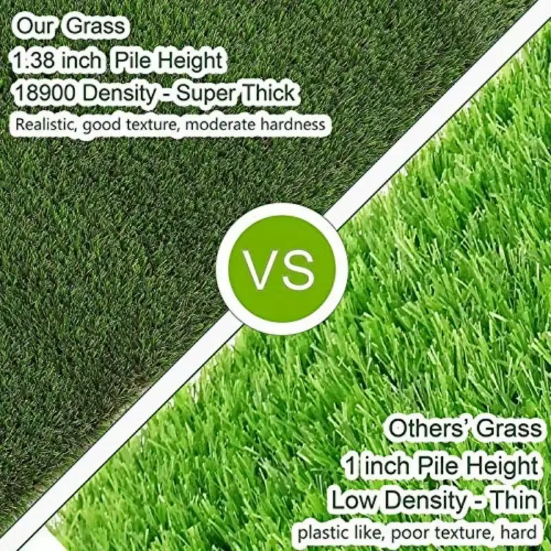 Grand tapis d'herbe artificielle de luxe, durable, mince, synthétique, pour jardins, balcons, patios, hôtels, restaurants, gazon artificiel