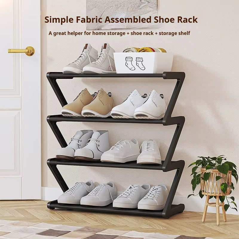 Meuble à chaussures multicouche en forme de Z pour la maison