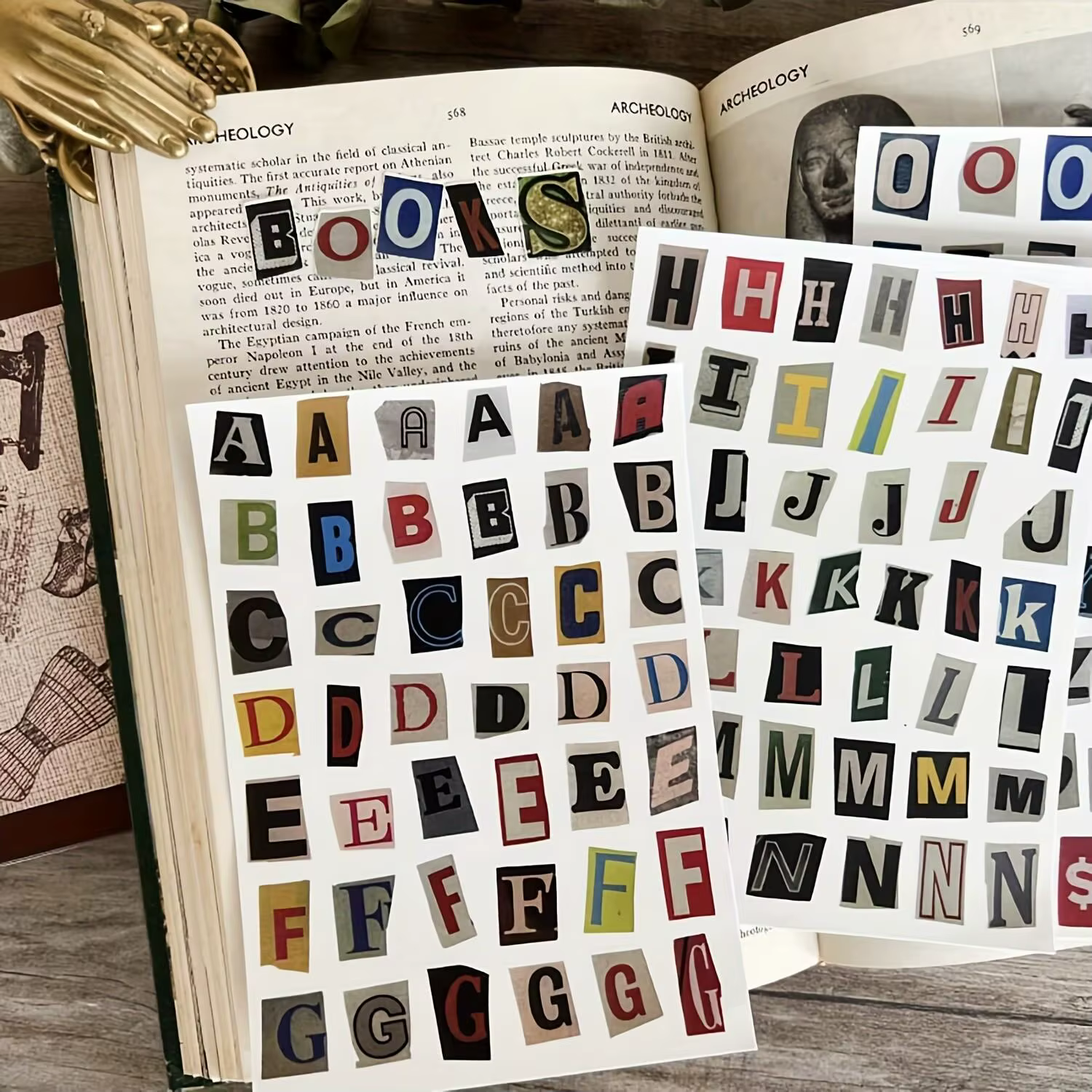 181 autocollants alphabet