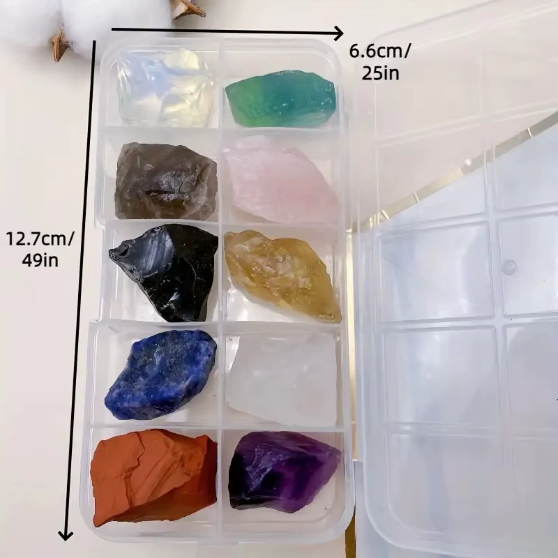 Ensemble de pierres précieuses énergétiques en cristal naturel brut