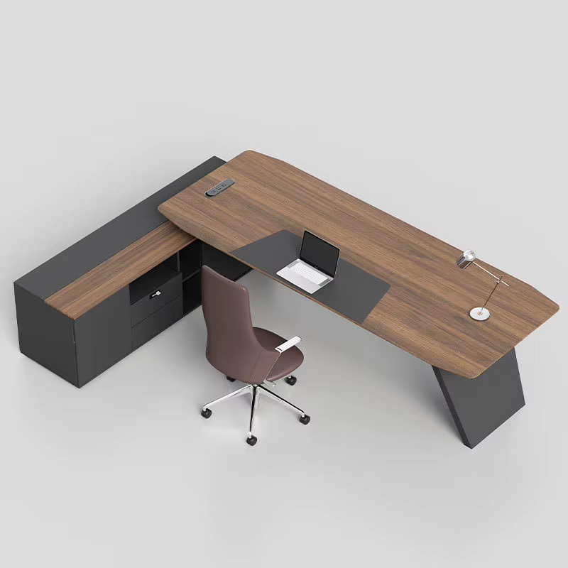 Bureau de direction vintage en bois