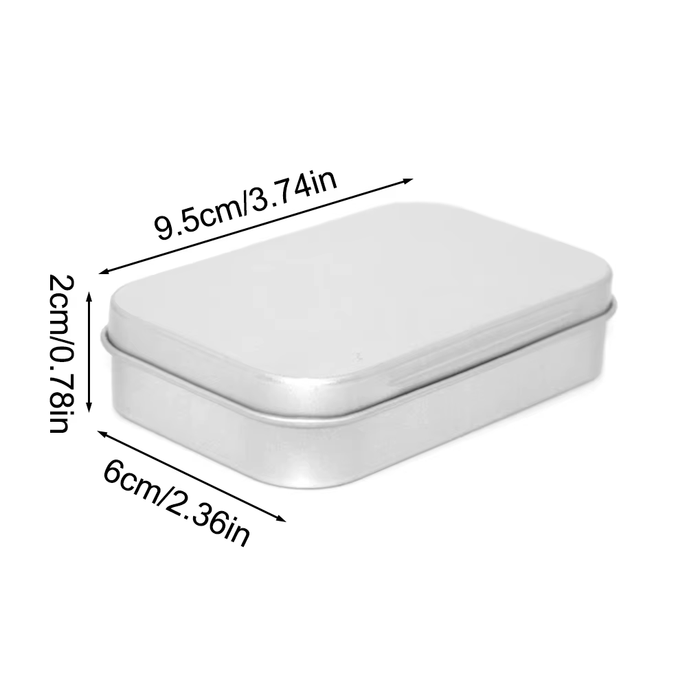 Mini boîte rectangulaire en métal vide