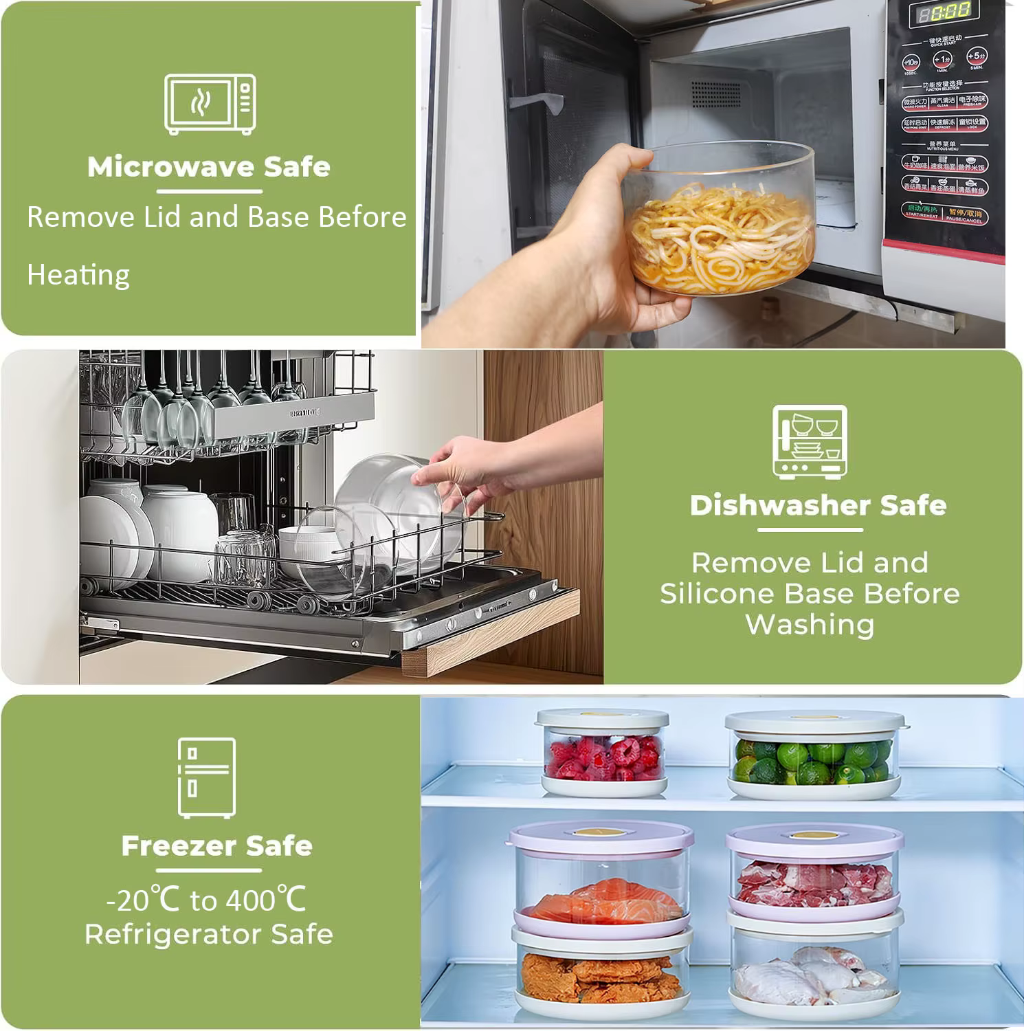 Ensemble de tupperware en verre