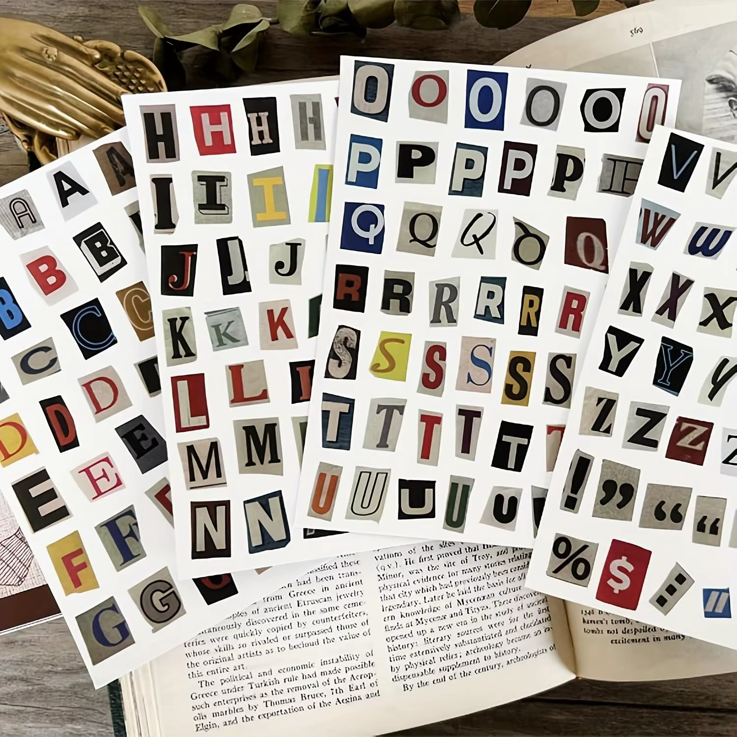 181 autocollants alphabet