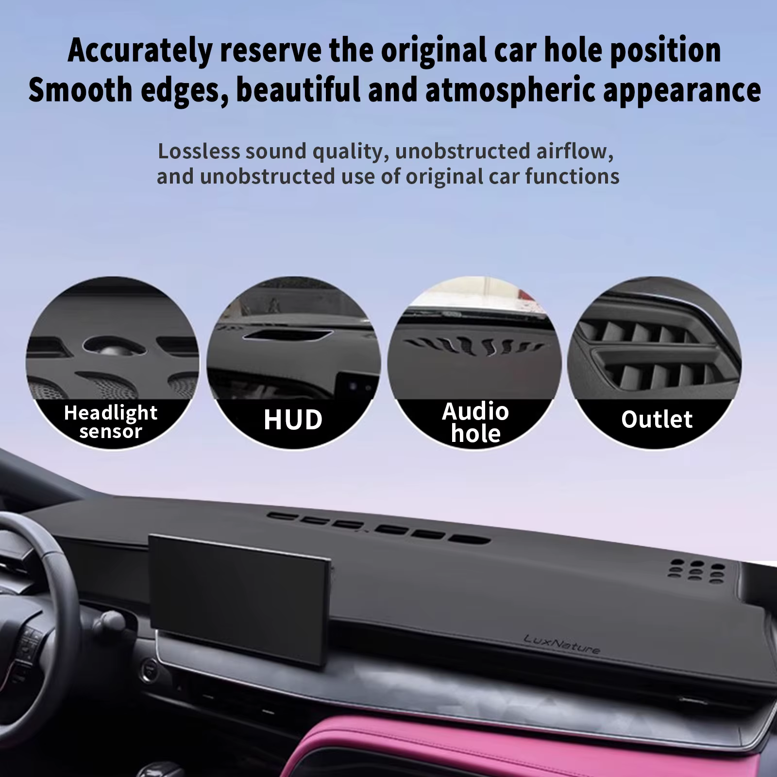 Pour Renault Dacia Duster 2023 2022 2021-2018 Housse de tableau de bord de voiture