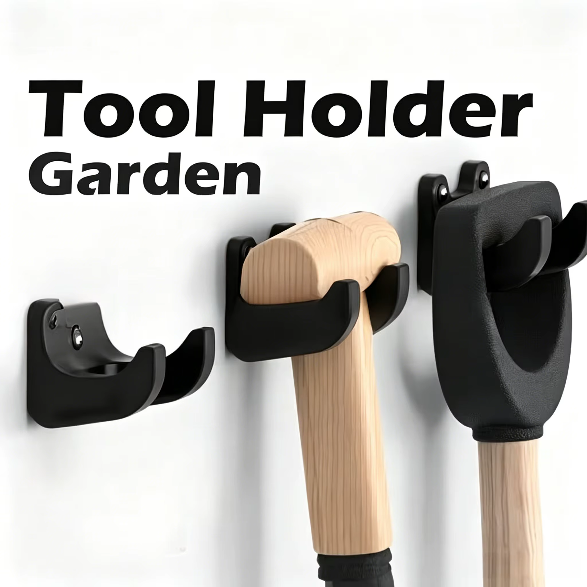 Lot de 4 crochets de rangement pour outils de jardin – ouverture de 35 mm