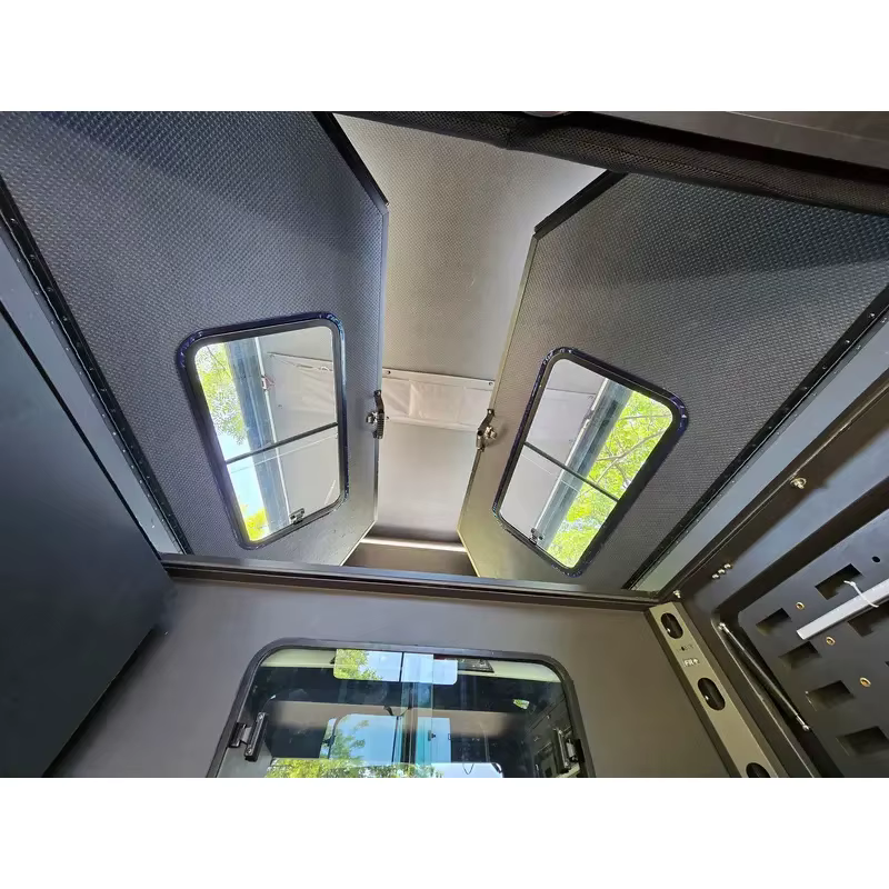 Tente de toit rigide imperméable pour 2-3 personnes - Tente de toit pliable en aluminium pour camionnette, camping-car tout-terrain