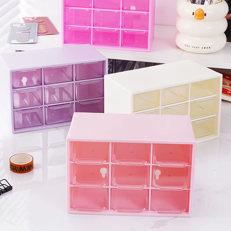 Boîte de rangement de bureau multicouche grande capacité