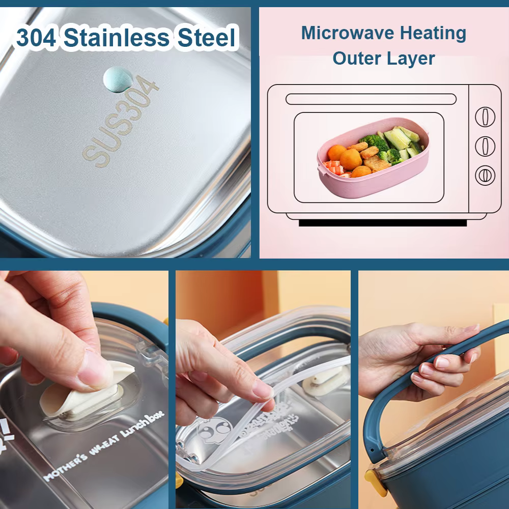 Boîte à Bento Isolée en Acier Inoxydable Multicouche