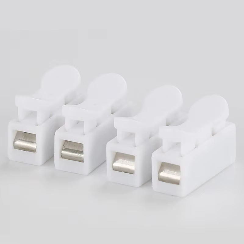 Boîte 55 pièces CH-2 connecteur rapide de fil à ressort 2p bornes à sertir électriques bloc pince de câble d'épissure bande Led facile à installer