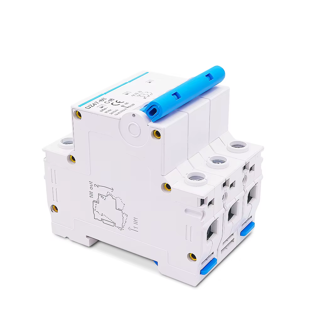Disjoncteur sur Rail Din triphasé DZ47-63 3P 16-63A