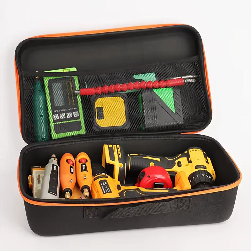Boîte de rangement d'outils avec plusieurs compartiments et sacs à fermeture éclair - Sac