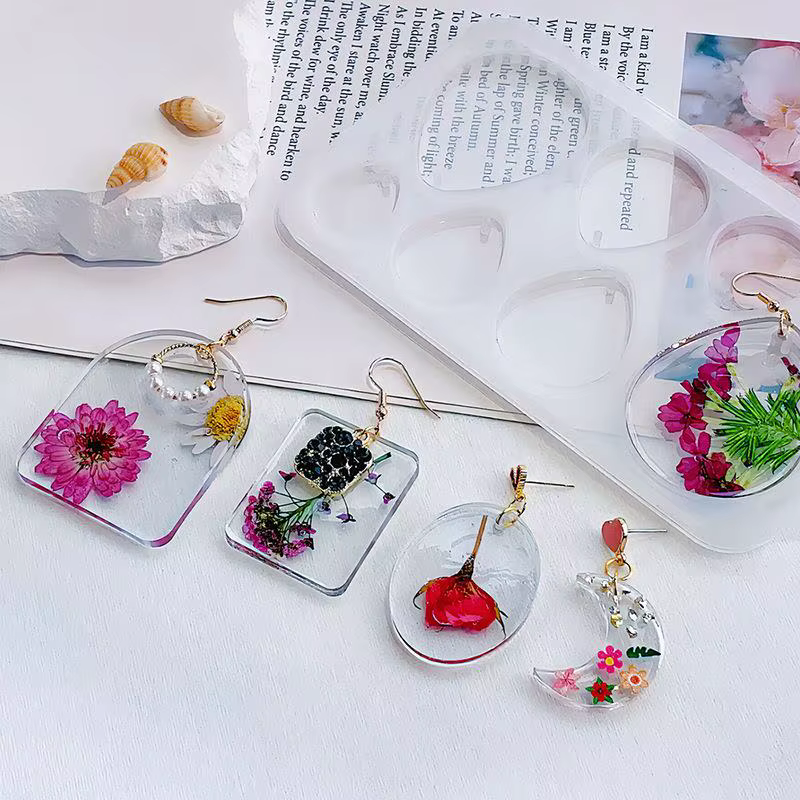 Moule géométrique en silicone pour boucle d'oreille